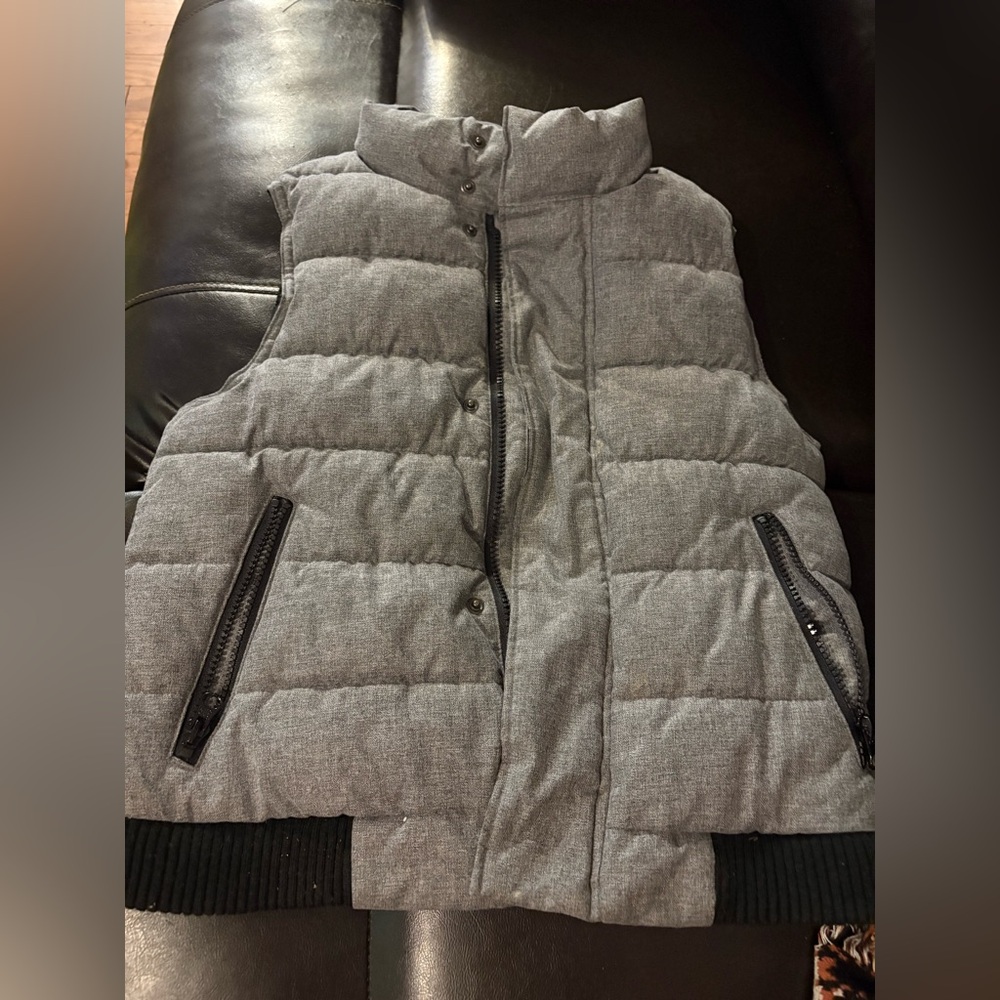 GAP Kids Gray and Black Puffer Vest